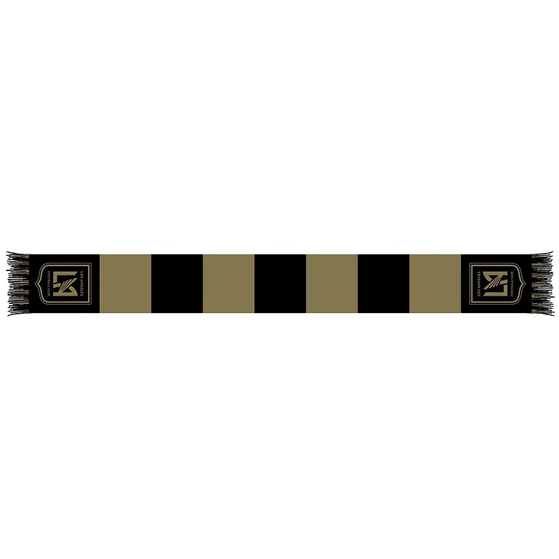 Black/Gold LAFC Team Bar Knit Scarf