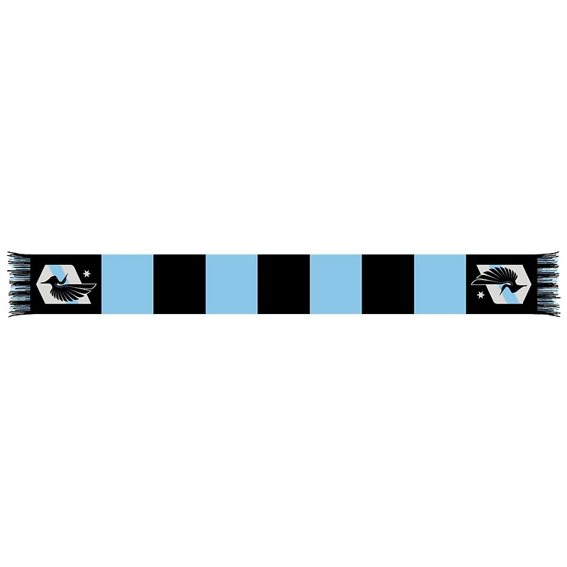 Black/Light Blue Minnesota United FC Team Bar Knit Scarf