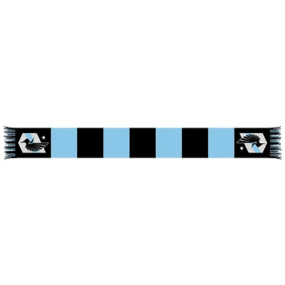 Black/Light Blue Minnesota United FC Team Bar Knit Scarf