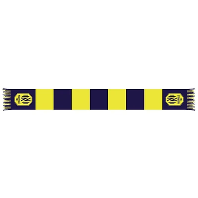 Navy/Yellow Nashville SC Team Bar Knit Scarf