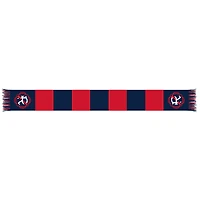 Navy/Red New England Revolution Team Bar Knit Scarf