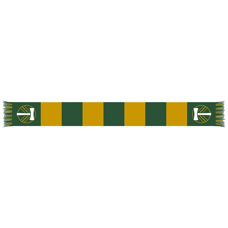 Green/Yellow Portland Timbers Team Bar Knit Scarf