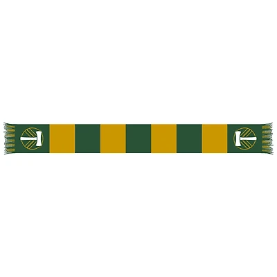 Green/Yellow Portland Timbers Team Bar Knit Scarf