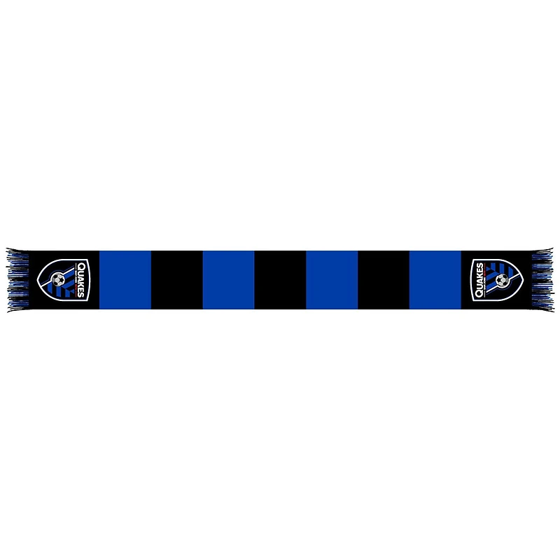 Black/Blue San Jose Earthquakes Team Bar Knit Scarf