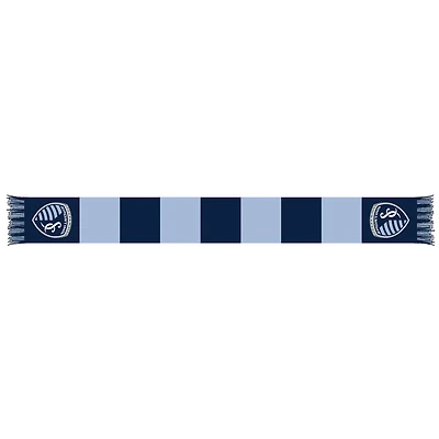 Sky Blue/Navy Sporting Kansas City Team Bar Knit Scarf