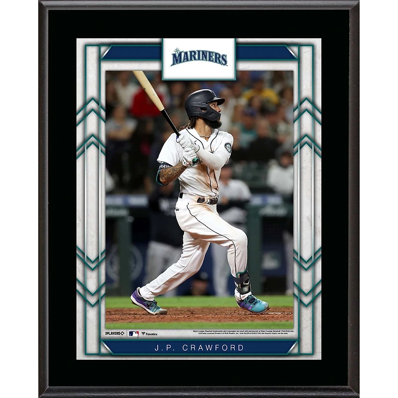 JP Crawford Seattle Mariners Framed 10.5" x 13" Sublimated Player Plaque