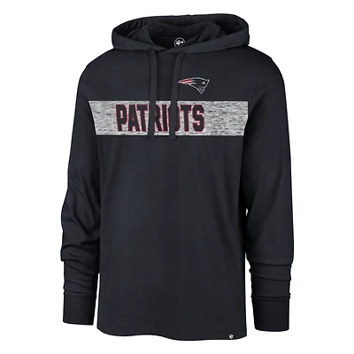 Men's '47 Navy New England Patriots Field Franklin Hooded Long Sleeve T-Shirt