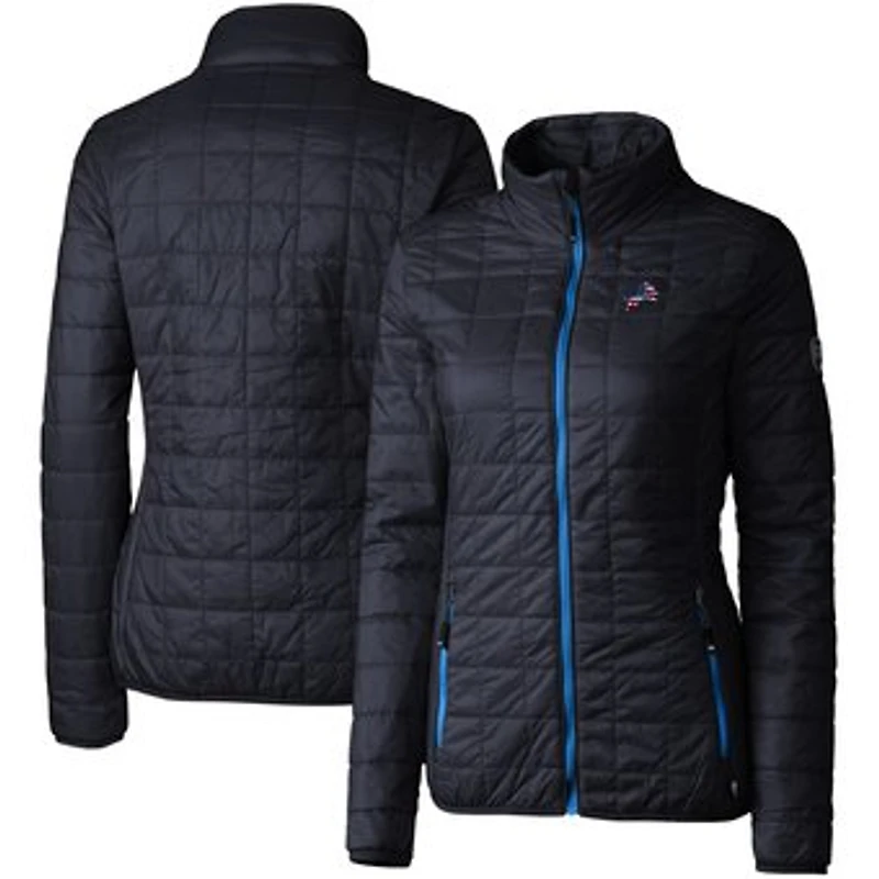 Women's Cutter & Buck Navy Detroit Lions Rainier Full-Zip Puffer Jacket
