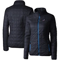 Women's Cutter & Buck Navy Detroit Lions Rainier Full-Zip Puffer Jacket