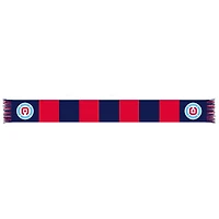 Navy/Red Chicago Fire Team Bar Knit Scarf