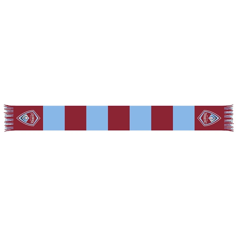 Burgundy/Sky Blue Colorado Rapids Team Bar Knit Scarf