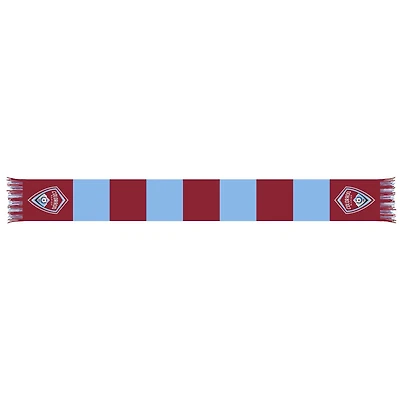 Burgundy/Sky Blue Colorado Rapids Team Bar Knit Scarf