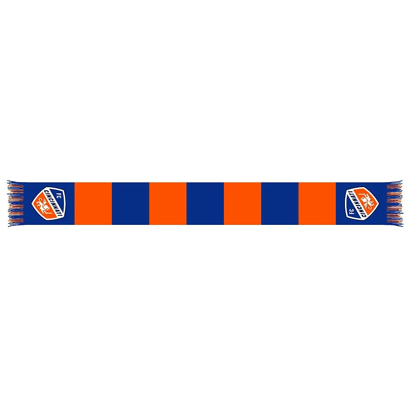 Blue/Orange FC Cincinnati Team Bar Knit Scarf