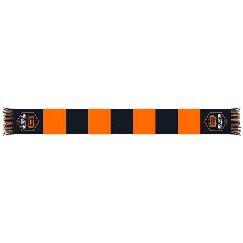 Orange/Black Houston Dynamo FC Team Bar Knit Scarf