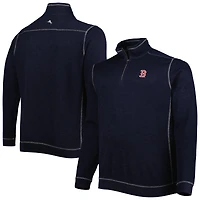 Men's Tommy Bahama Navy Boston Red Sox Tobago Bay Tri-Blend Half-Zip Jacket