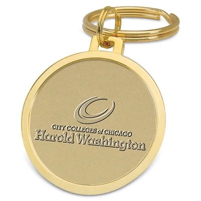 Gold Harold Washington College Phoenix Split-Wire Key Ring