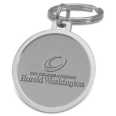 Silver Harold Washington College Phoenix Split-Wire Key Ring