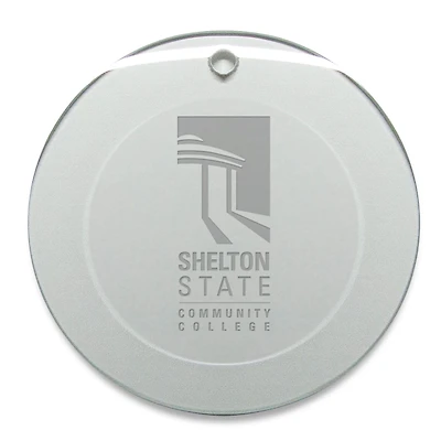 Shelton State Buccaneers 3'' Round Glass Ornament