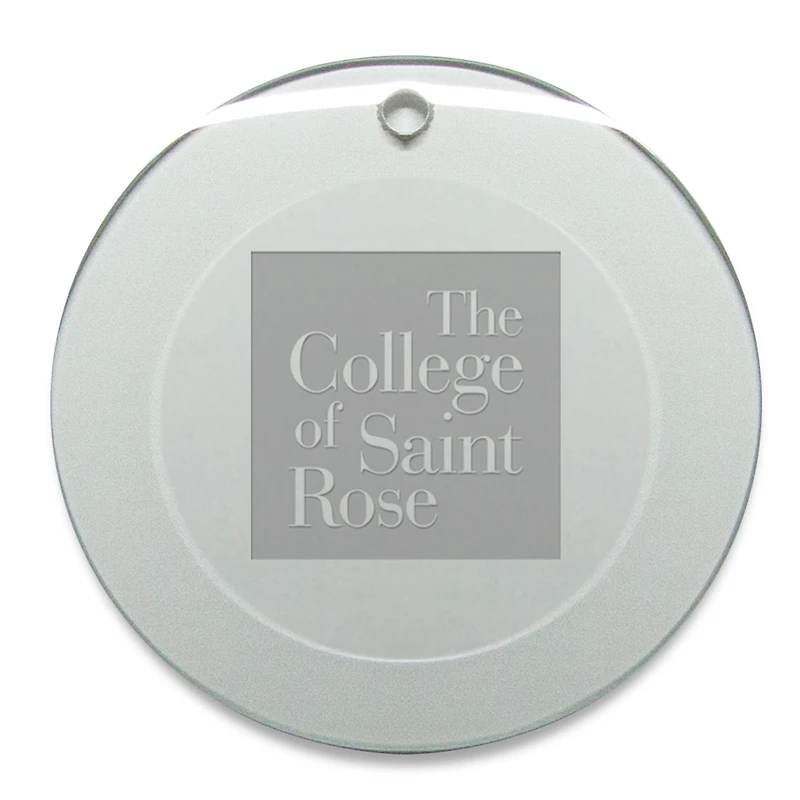 Saint Rose Golden Knights 3'' Round Glass Ornament