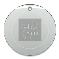 Saint Rose Golden Knights 3'' Round Glass Ornament