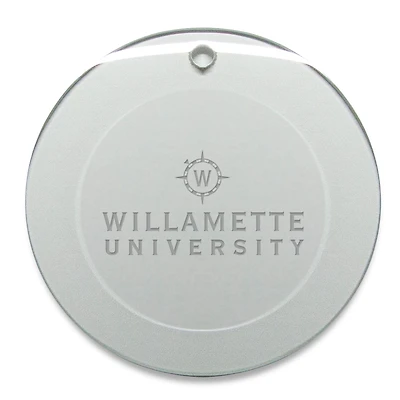 Willamette Bearcats 3'' Round Glass Ornament