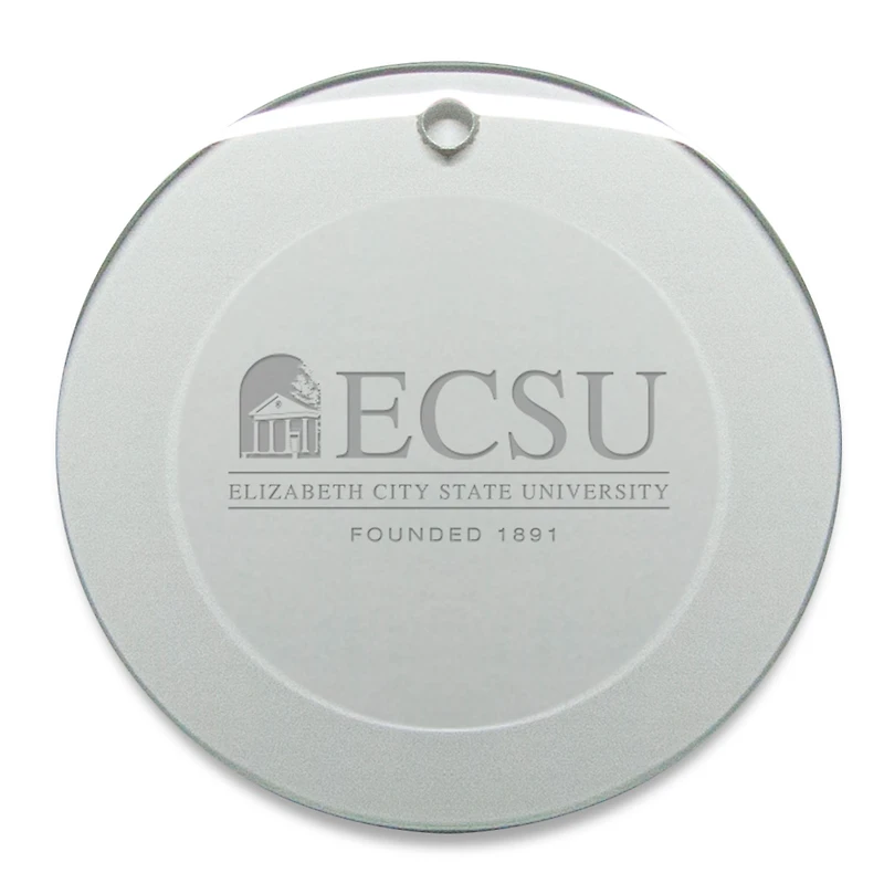 ECSU Vikings 3'' Round Glass Ornament