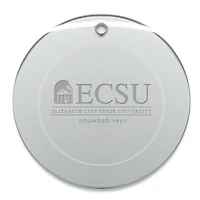 ECSU Vikings 3'' Round Glass Ornament