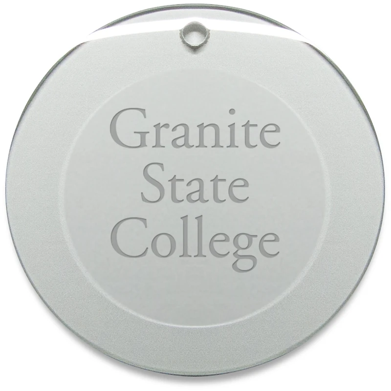 Granite State College 3'' Round Glass Ornament