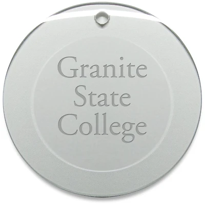 Granite State College 3'' Round Glass Ornament