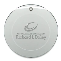 Richard J Daley College Bulldogs 3'' Round Glass Ornament