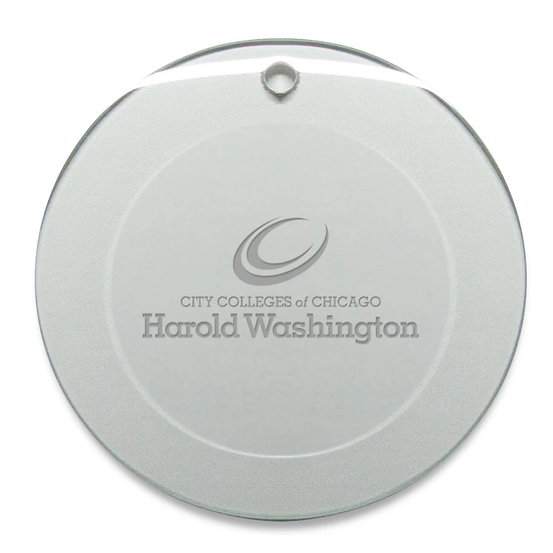Harold Washington College Phoenix 3'' Round Glass Ornament