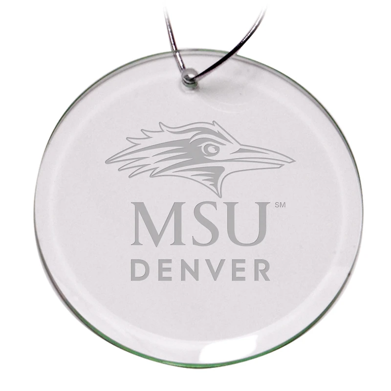 MSU Denver Roadrunners 3'' Round Glass Ornament