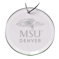 MSU Denver Roadrunners 3'' Round Glass Ornament