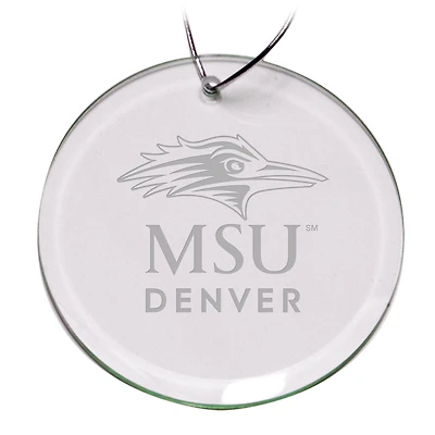 MSU Denver Roadrunners 3'' Round Glass Ornament