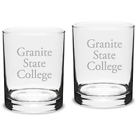 Granite State College 14oz. 2-Piece Classic Double Old-Fashioned Glass Set