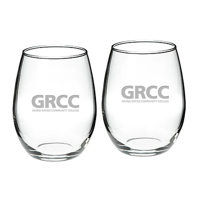Grand Rapids Raiders 21oz. 2-Piece Stemless Wine Glass Set
