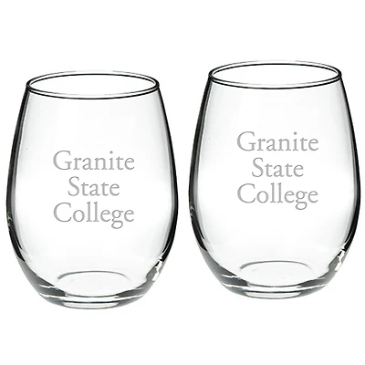 Granite State College 21oz. 2-Piece Stemless Wine Glass Set