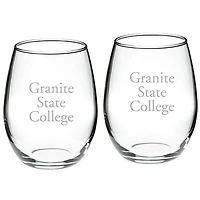 Granite State College 21oz. 2-Piece Stemless Wine Glass Set