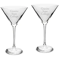 Granite State College Two-Piece Traditional 10oz. Martini Glass Set