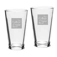 Saint Rose Golden Knights 16oz. 2-Piece Classic Pub Glass Set