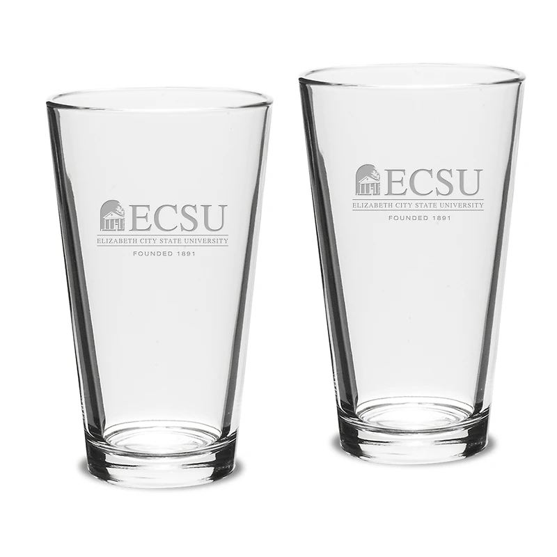 ECSU Vikings 16oz. 2-Piece Classic Pub Glass Set