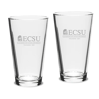 ECSU Vikings 16oz. 2-Piece Classic Pub Glass Set