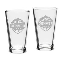 CU Denver Lynx 16oz. 2-Piece Classic Pub Glass Set