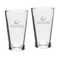 Richard J Daley College Bulldogs 16oz. 2-Piece Classic Pub Glass Set