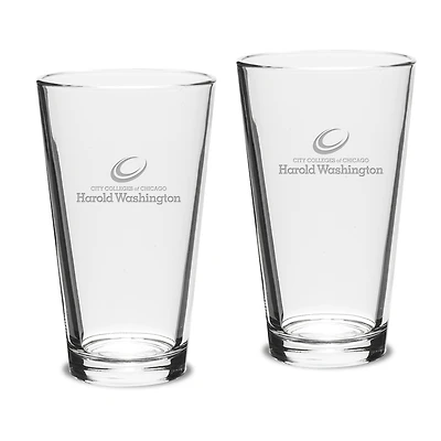 Harold Washington College Phoenix 16oz. 2-Piece Classic Pub Glass Set
