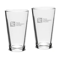 Tulsa Community College 16oz. 2-Piece Classic Pub Glass Set