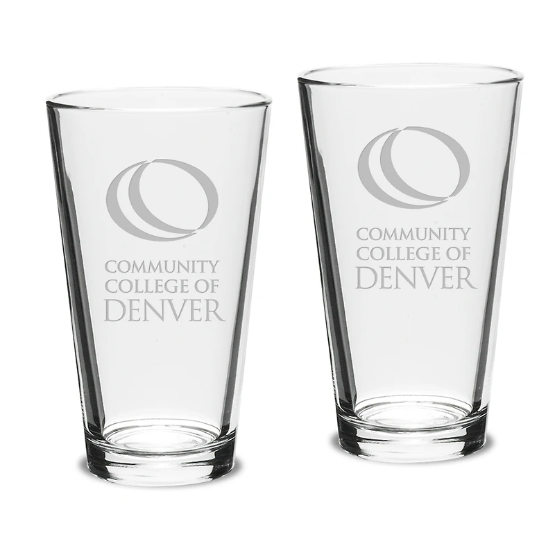 CCD CityHawks 16oz. 2-Piece Classic Pub Glass Set