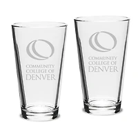 CCD CityHawks 16oz. 2-Piece Classic Pub Glass Set