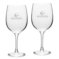 Harry S Truman College Falcons 19oz. 2-Piece Traditional Robusto Red Wine Table Glass Set