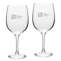 Tulsa Community College 19oz. 2-Piece Traditional Robusto Red Wine Table Glass Set